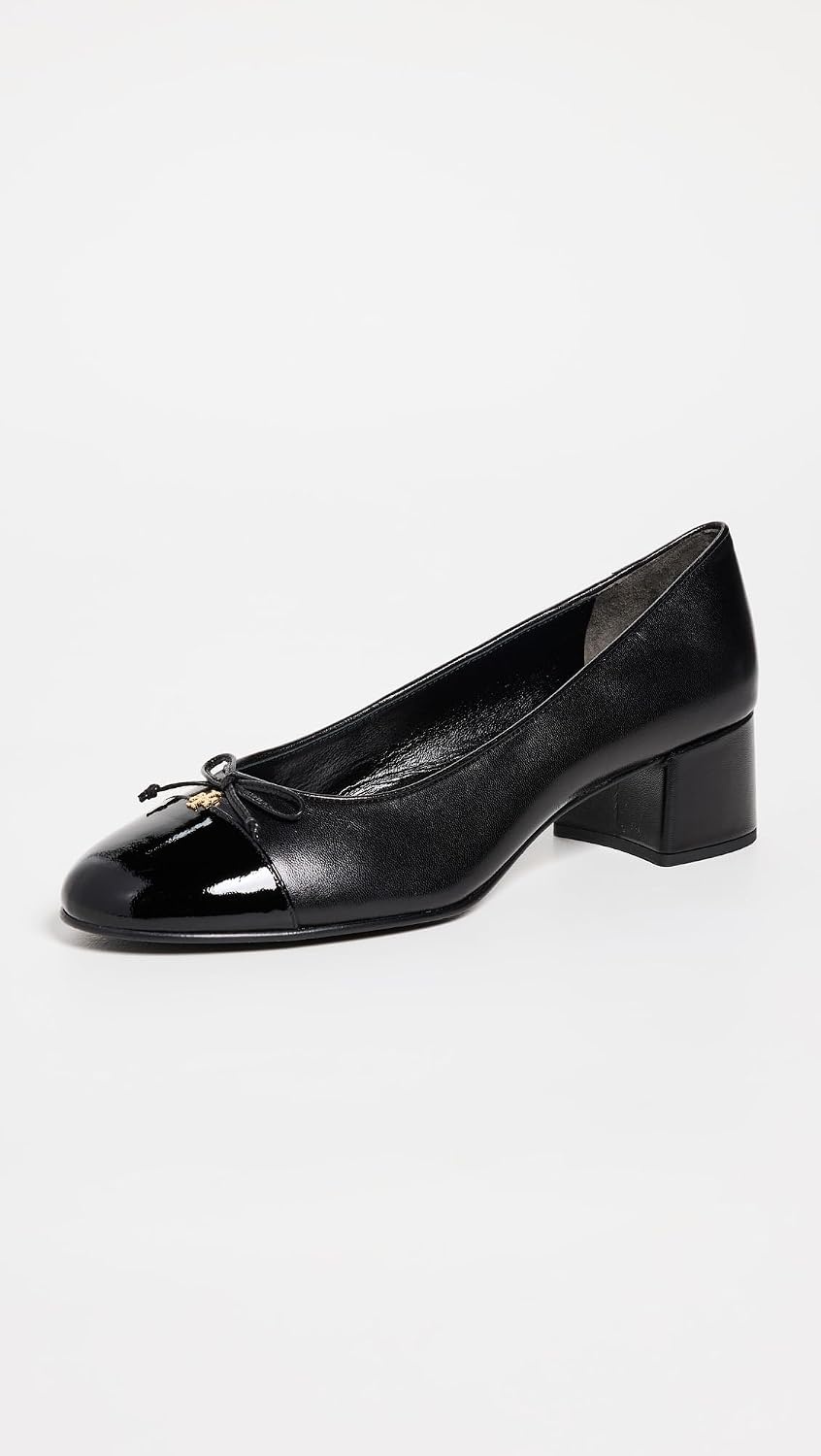 image:imageTory Burch Womens 45mm Cap Toe PumpsPerfect BlackPerfect Black