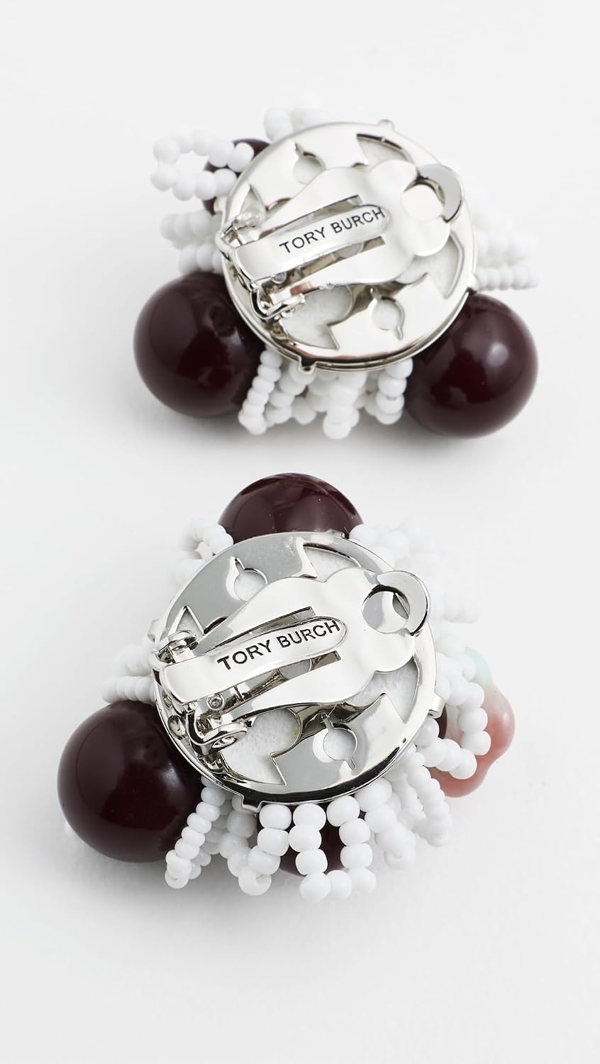 image:imageTory Burch Womens Beaded Cluster EarringsTory Silver