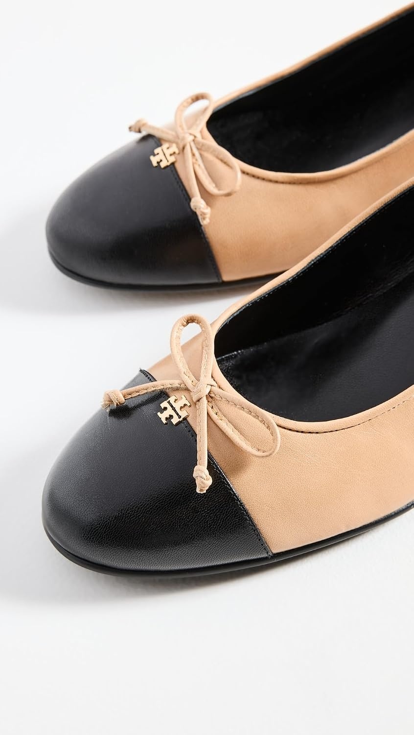 image:imageTory Burch Womens Bow Ballet Pumps 45mmShell PinkBlack