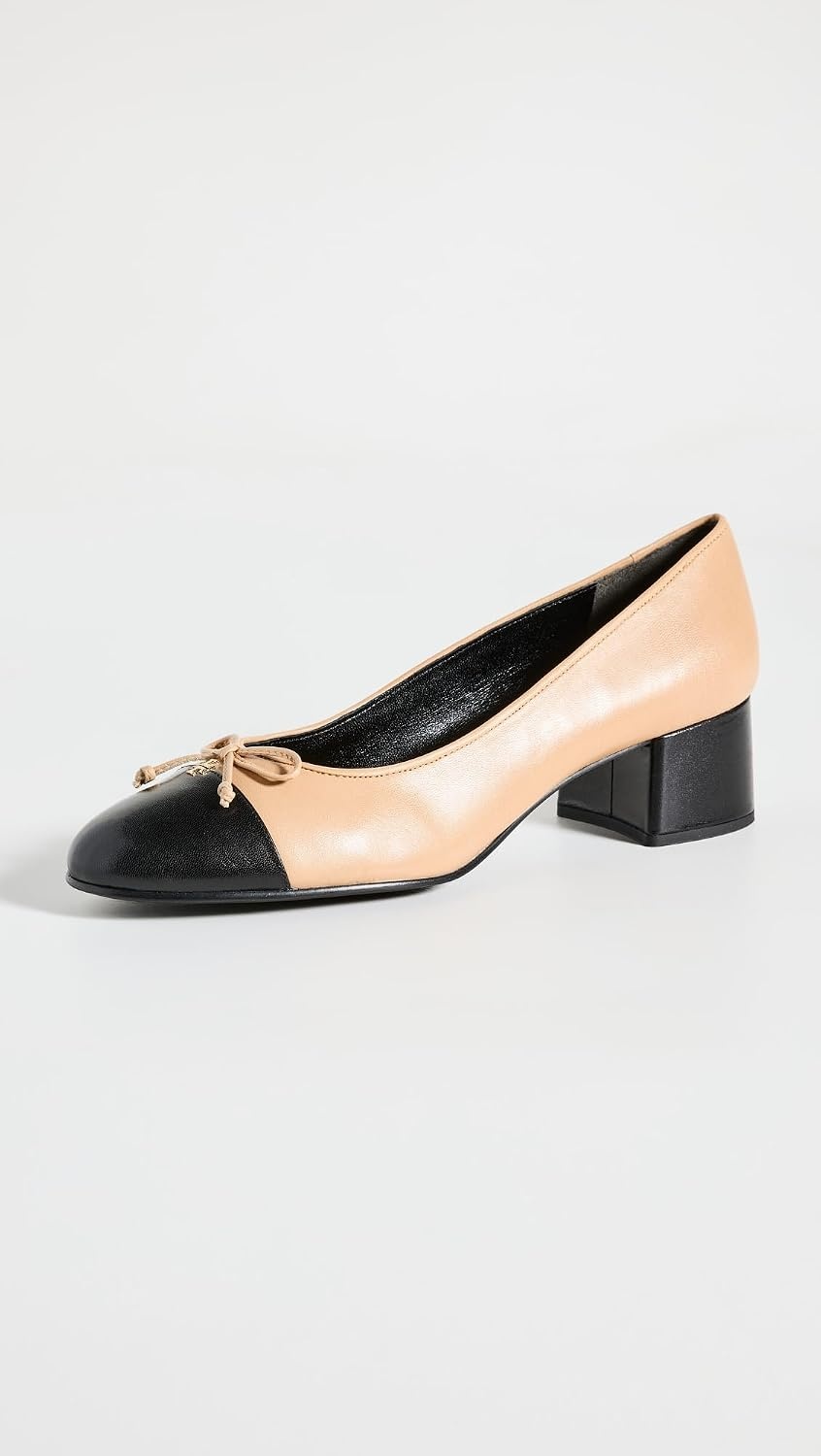 image:imageTory Burch Womens Bow Ballet Pumps 45mmShell PinkBlack