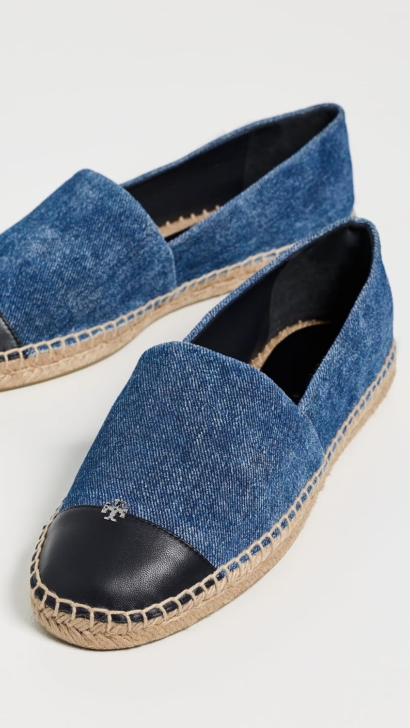 image:imageTory Burch Womens Cap Toe Ballet FlatsDusk DenimNew Navy