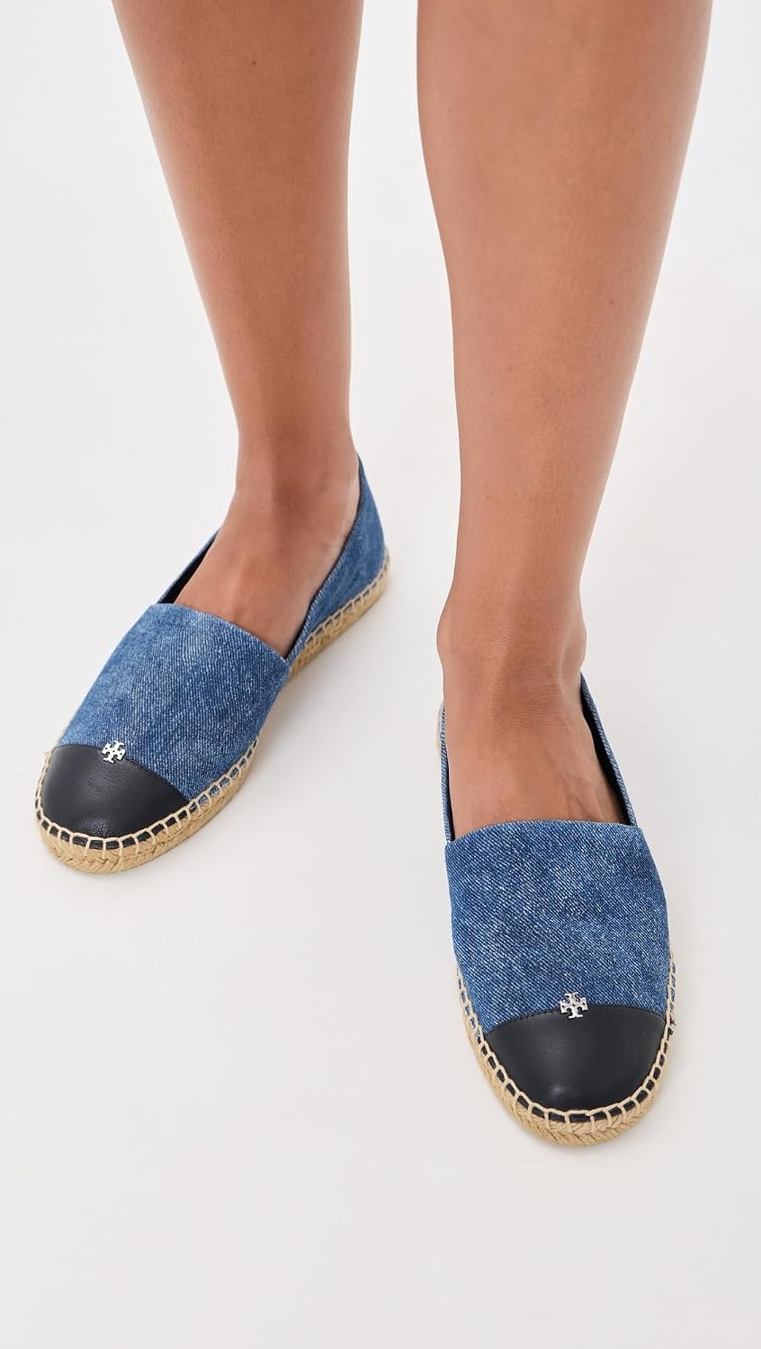 image:imageTory Burch Womens Cap Toe Ballet FlatsDusk DenimNew Navy