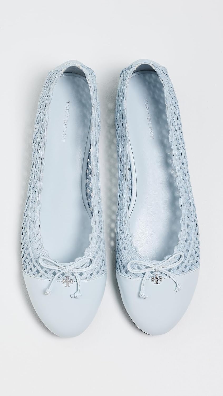 image:imageTory Burch Womens Cap Toe Ballet FlatsLight Blue