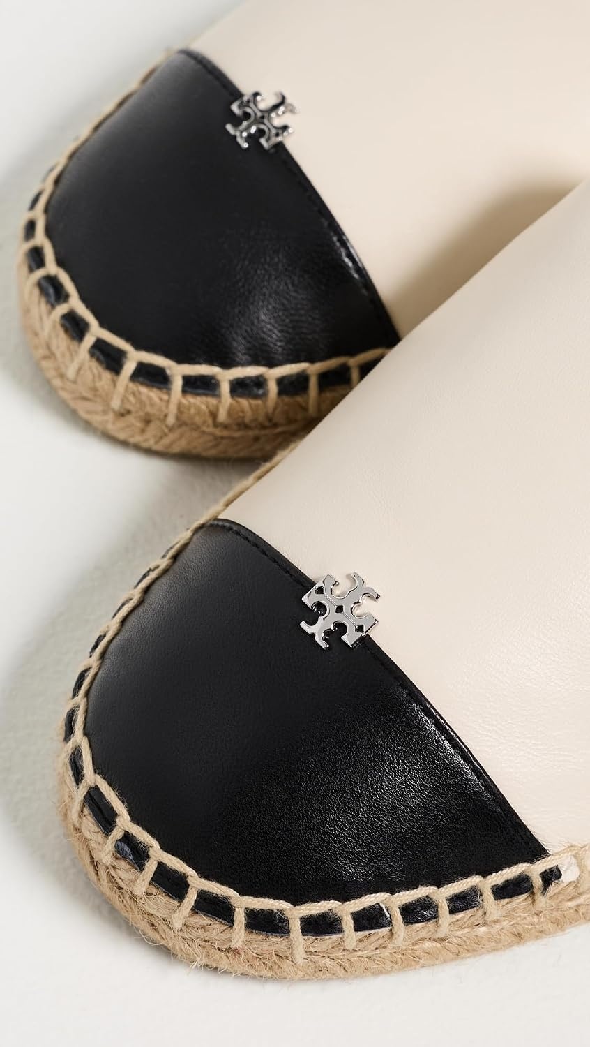 image:imageTory Burch Womens Cap Toe Ballet FlatsLight CreamPerfect Black