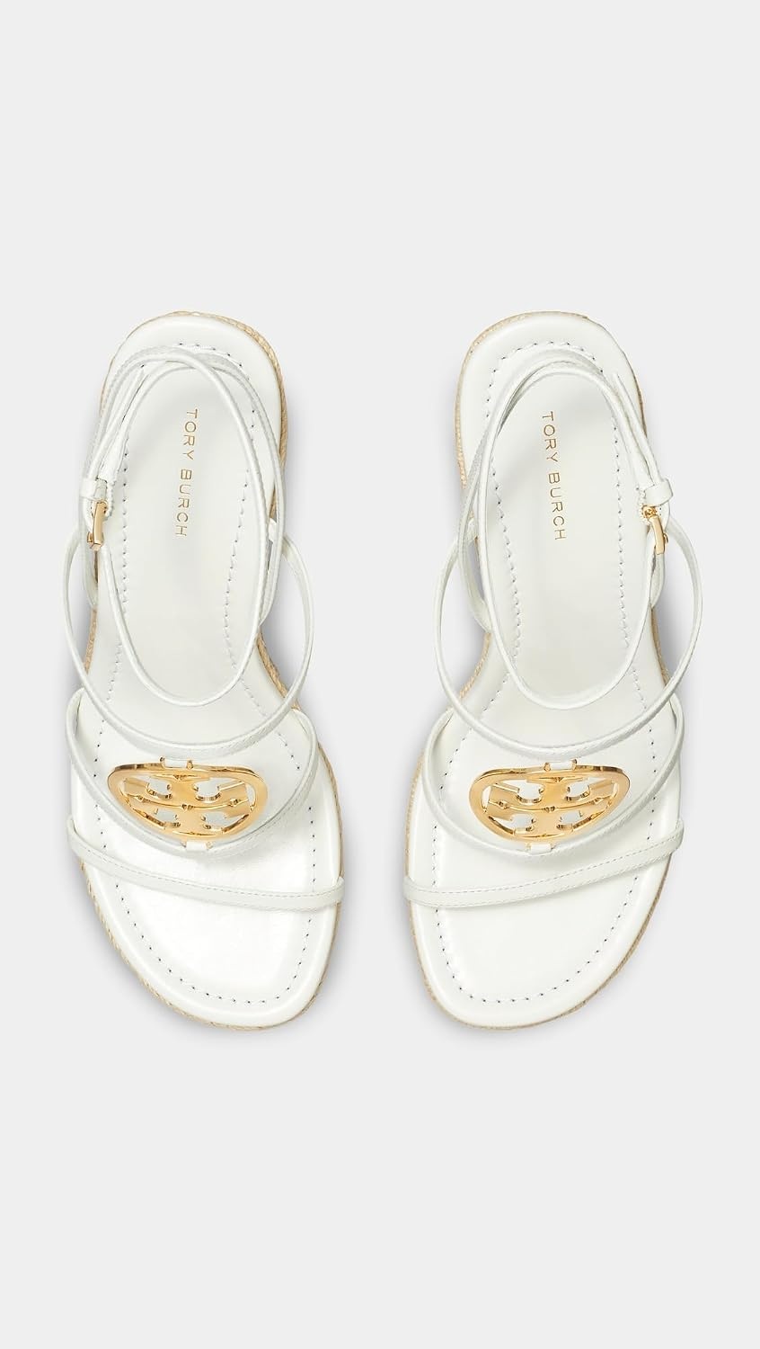image:imageTory Burch Womens Capri Miller Espadrille Wedges 85mmBlancGold