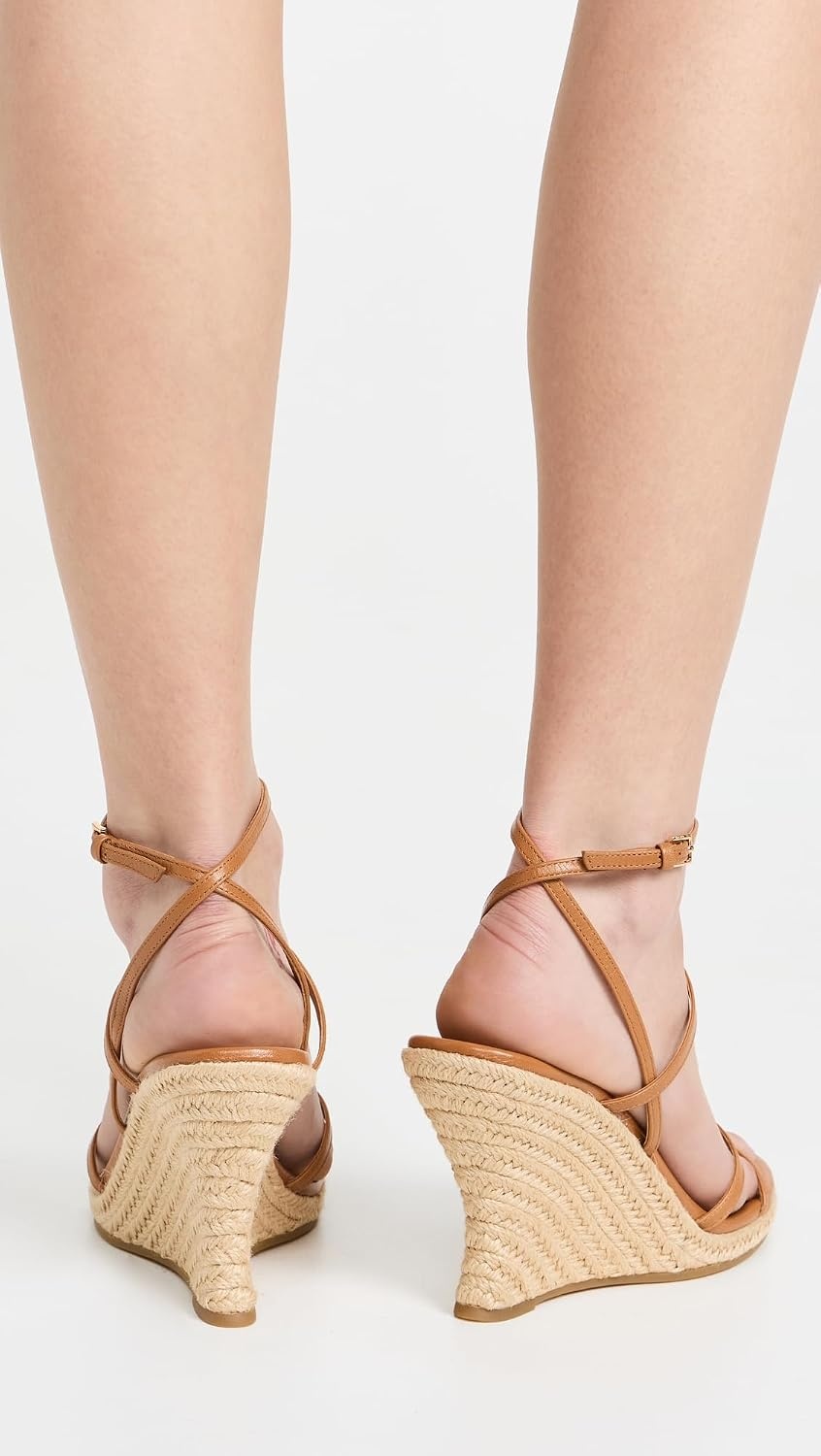 image:imageTory Burch Womens Capri Miller Espadrille Wedges 85mmCaramel CornGold