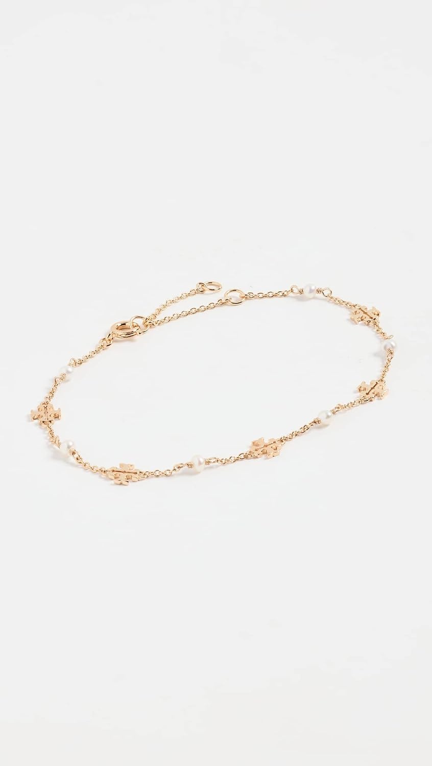 image:imageTory Burch Womens Delicate Moondance Pearl BraceletTory GoldPearl