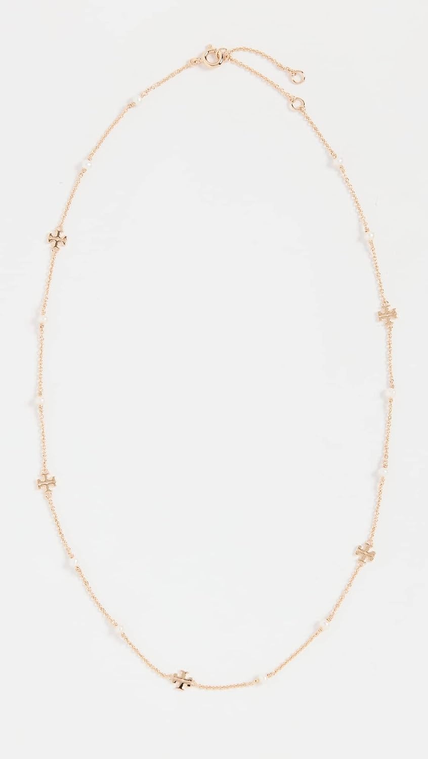 image:imageTory Burch Womens Delicate Moondance Pearl NecklaceTory GoldPearl