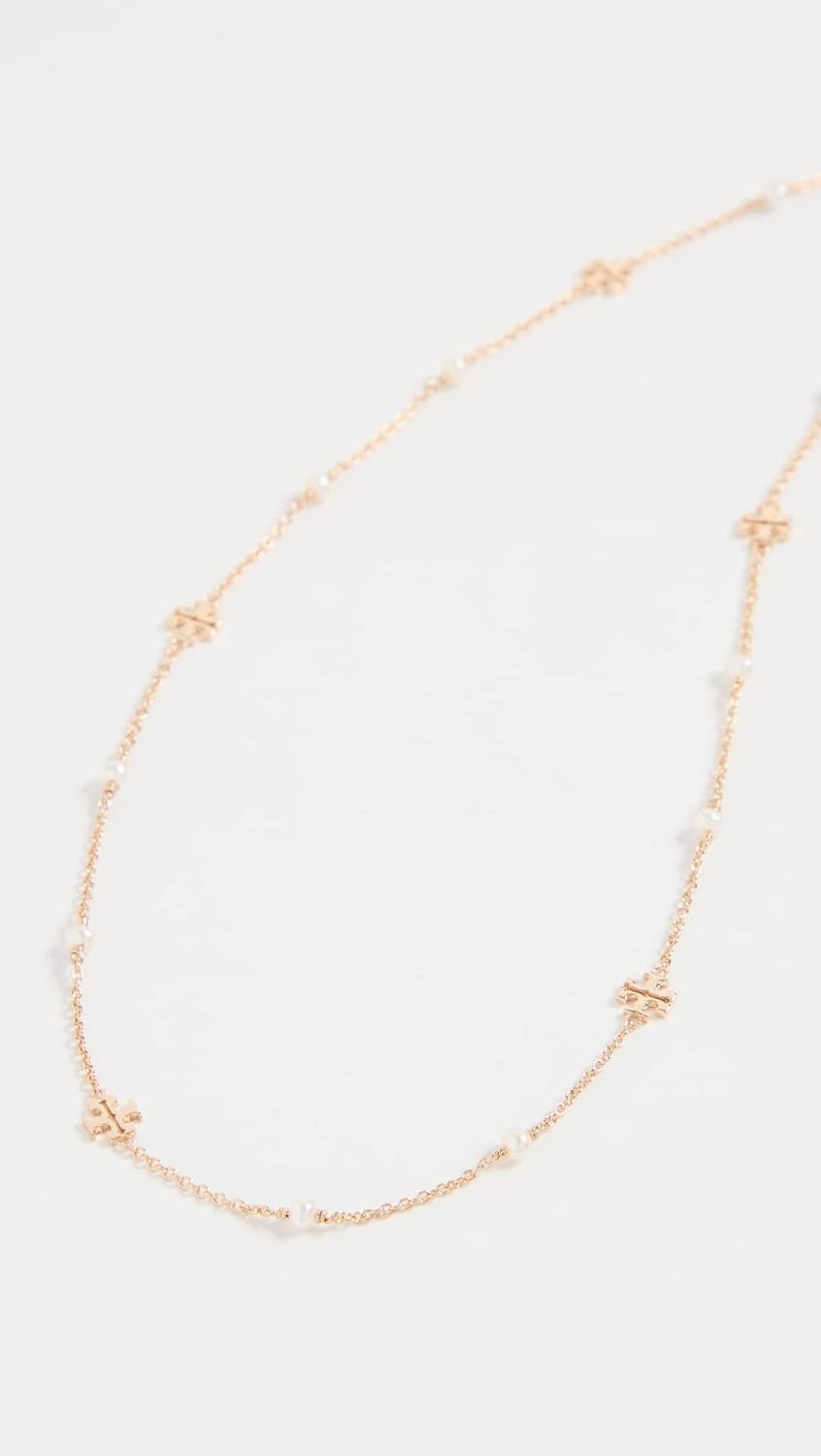 image:imageTory Burch Womens Delicate Moondance Pearl NecklaceTory GoldPearl