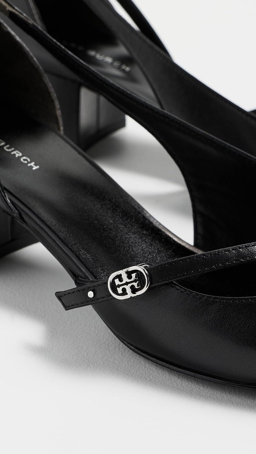 image:imageTory Burch Womens Double T Buckle DOrsay PumpsPerfect Black