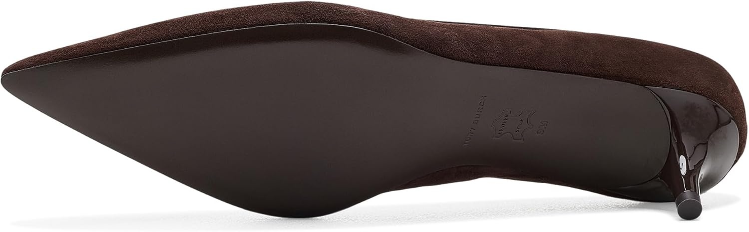 image:imageTory Burch Womens Double T Buckle Kitten Heel Pumps 45mmDark CocoaDark Cocoa