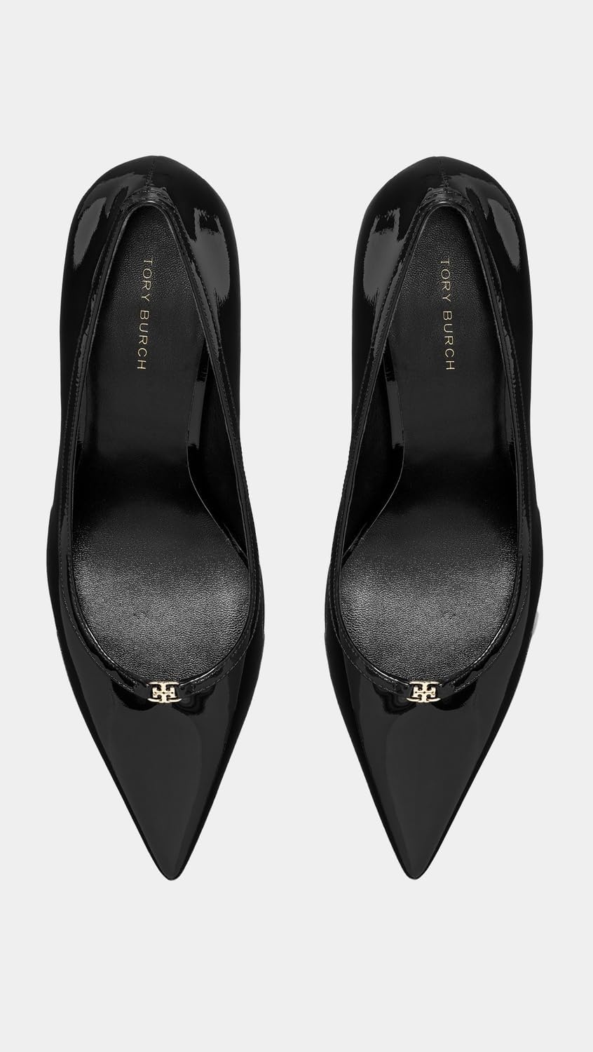 image:imageTory Burch Womens Double T Buckle Pumps 80mmPerfect Black Patent