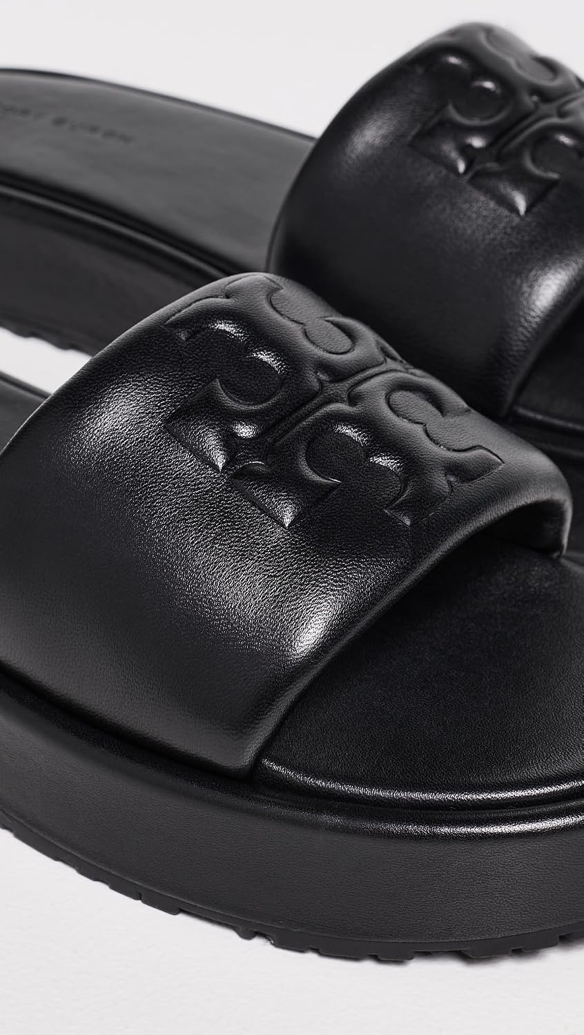 image:imageTory Burch Womens Double T Sport Platform SlidesPerfect Black