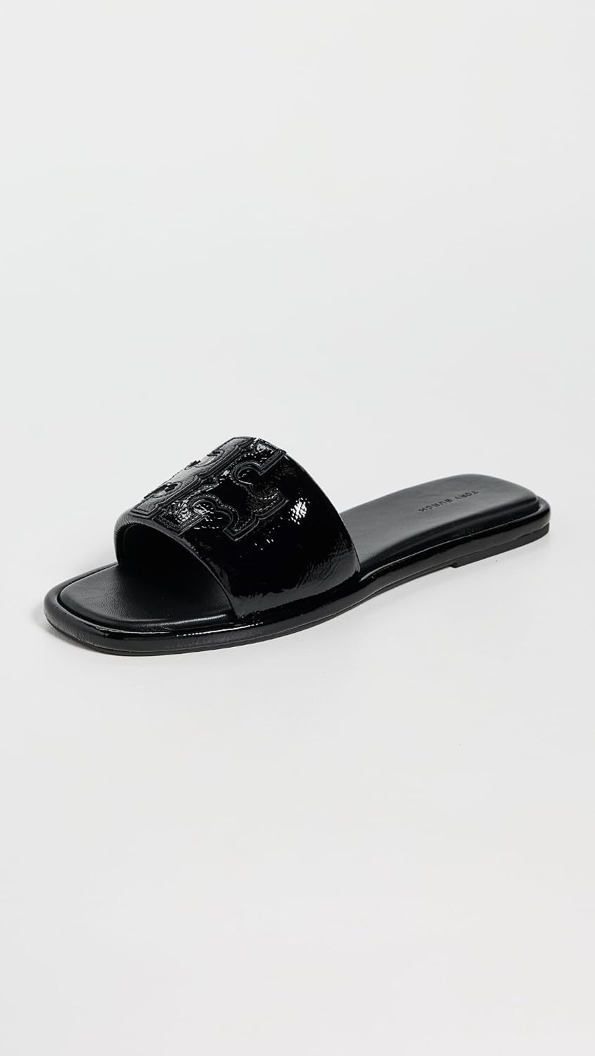 image:imageTory Burch Womens Double T Sport SlidesPerfect Black