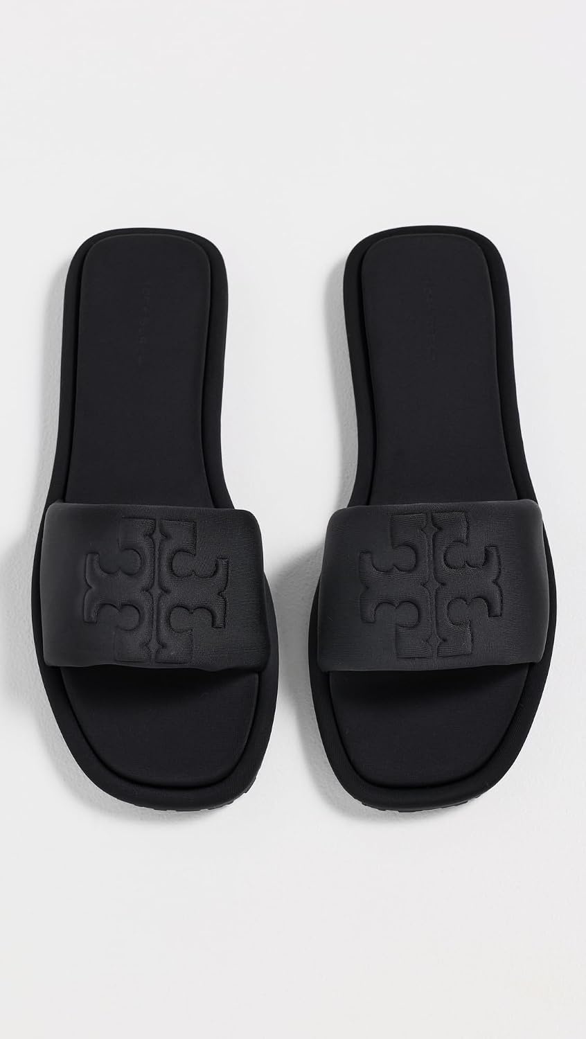 image:imageTory Burch Womens Double T Sport SlidesPrefect Black Scuba