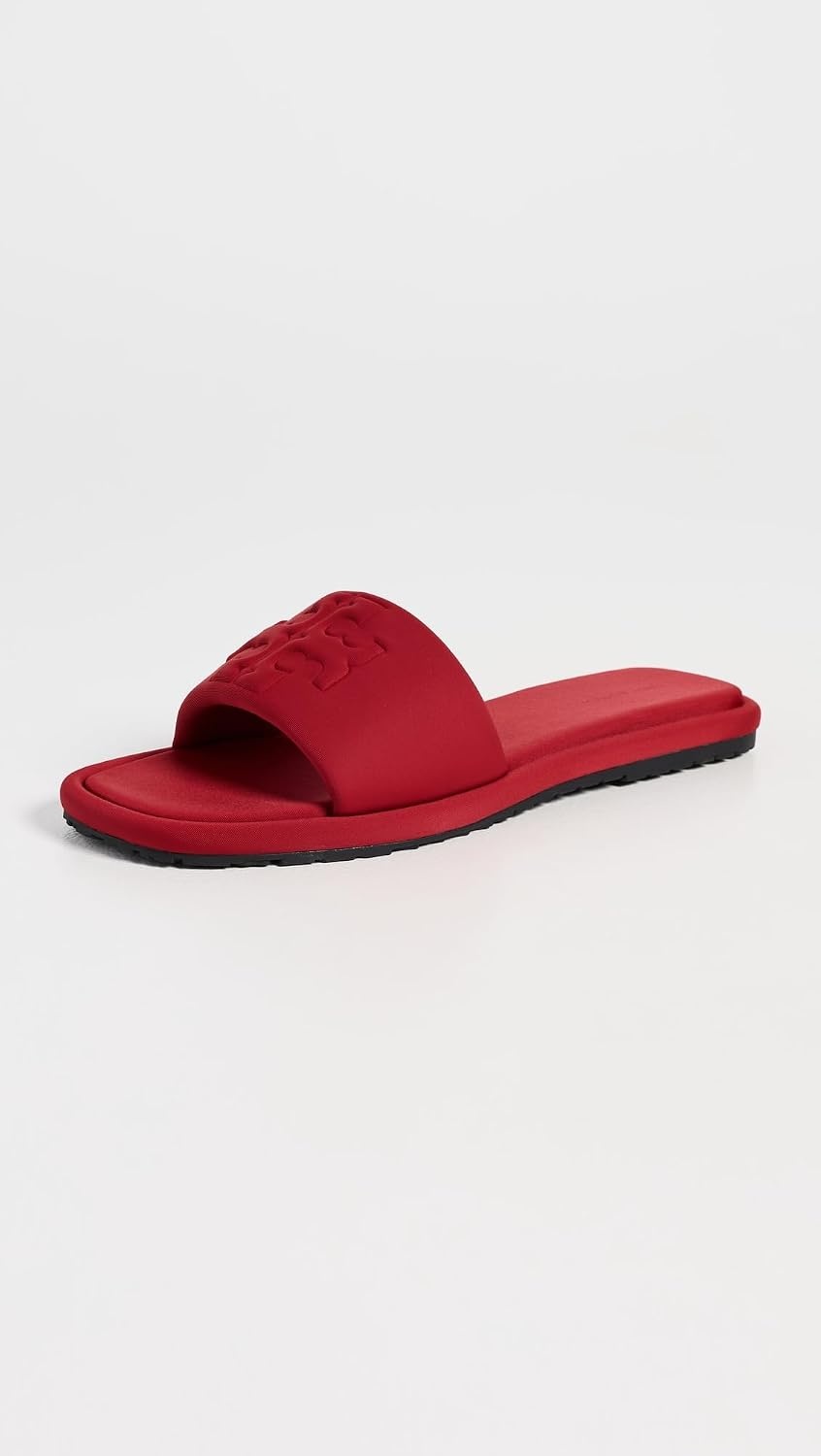 image:imageTory Burch Womens Double T Sport SlidesRed Scuba