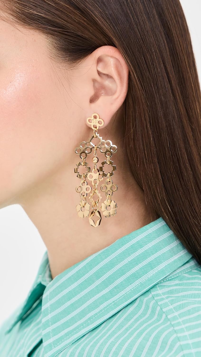 image:imageTory Burch Womens Forget Me Not Chandelier EarringsTory Gold