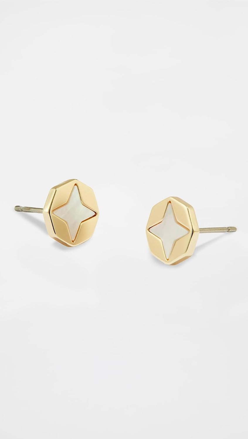 image:imageTory Burch Womens Forget Me Not Mother of Pearl Stud EarringsTory Gold Mother of Pearl