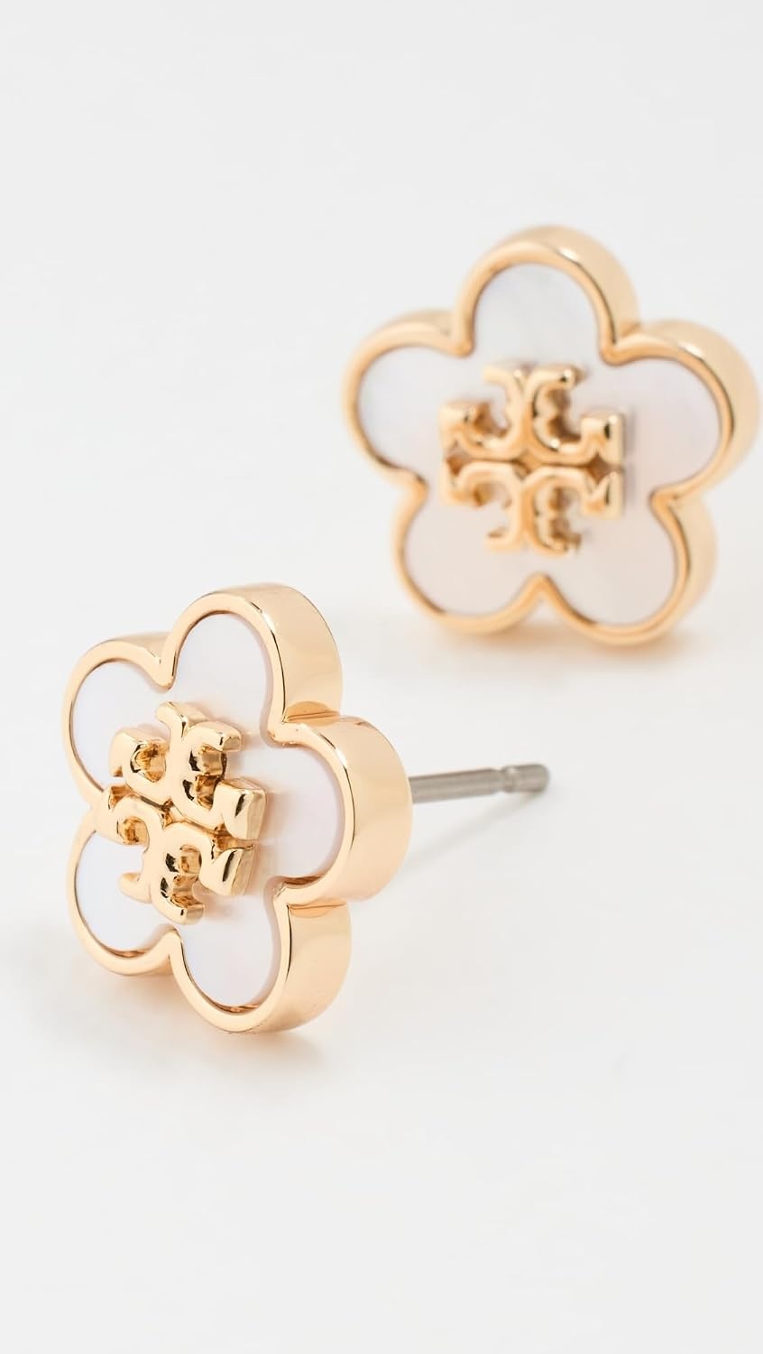 image:imageTory Burch Womens Forget Me Not Mother of Pearl Stud EarringsTory GoldMother of Pearl