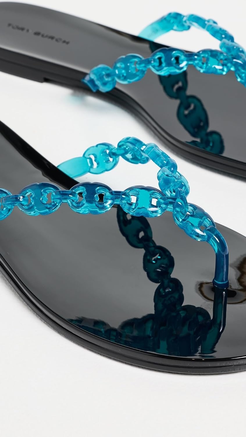 image:imageTory Burch Womens Gemini Link Jelly SandalsDeep BluePerfect Black