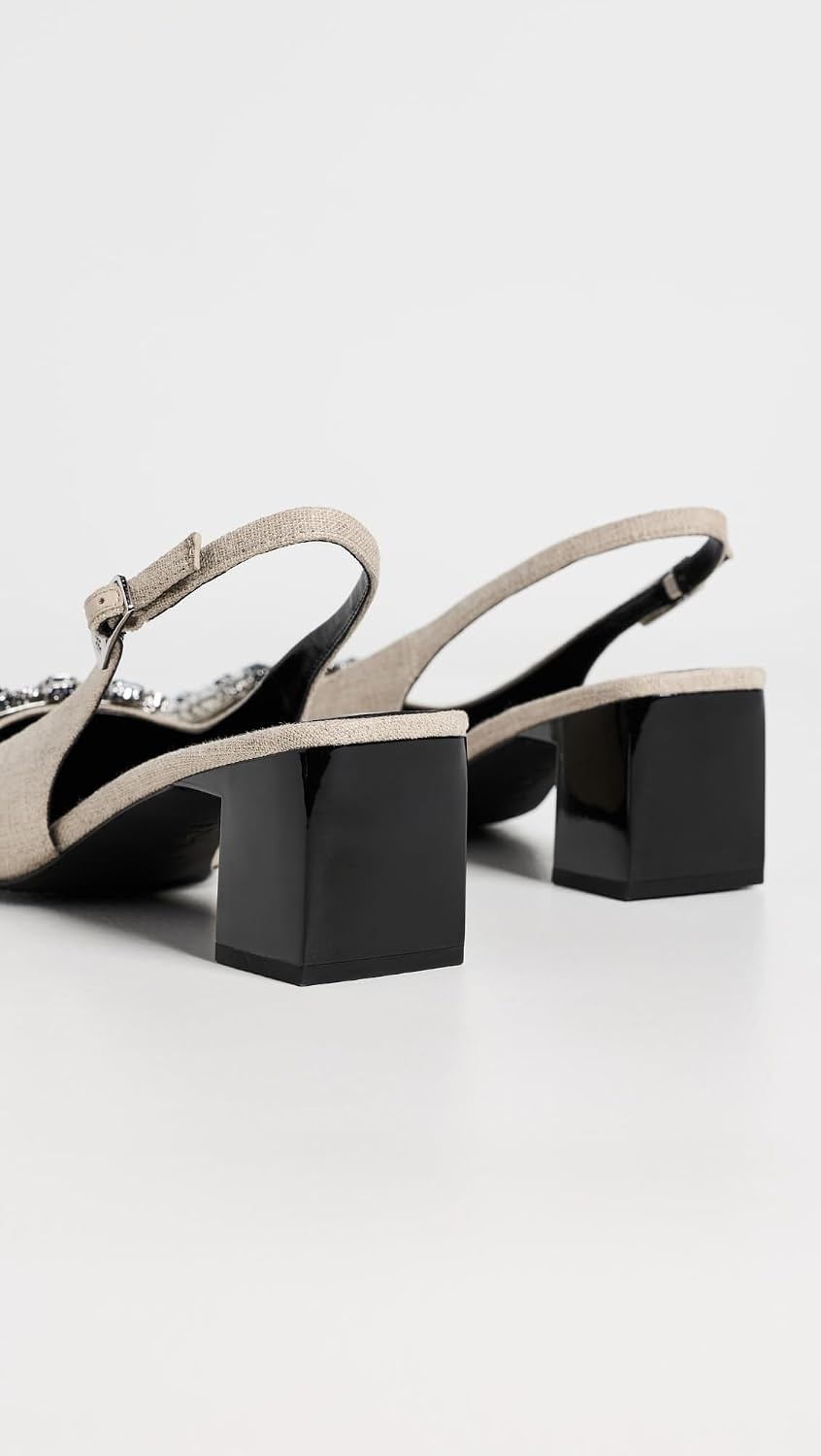 image:imageTory Burch Womens Georgia Crystal SlingbacksDesert Taupe