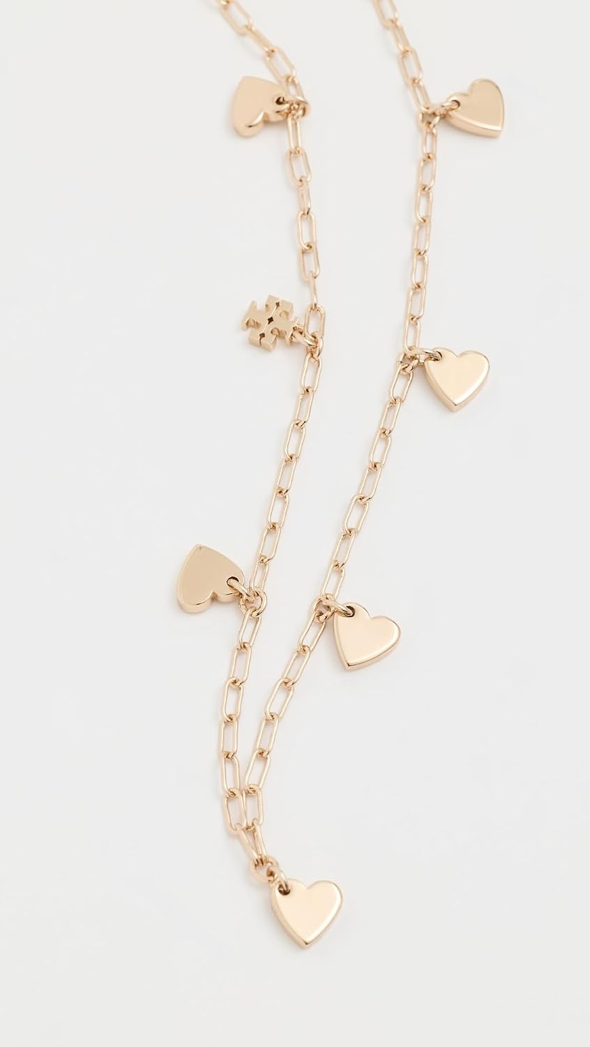 image:imageTory Burch Womens Good Luck Heart NecklaceTory Gold