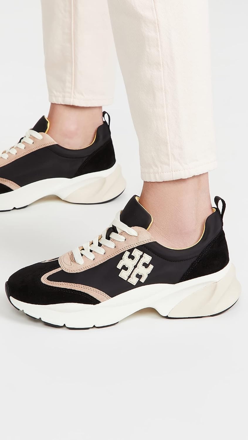 image:imageTory Burch Womens Good Luck TrainersBlackCreamBlack