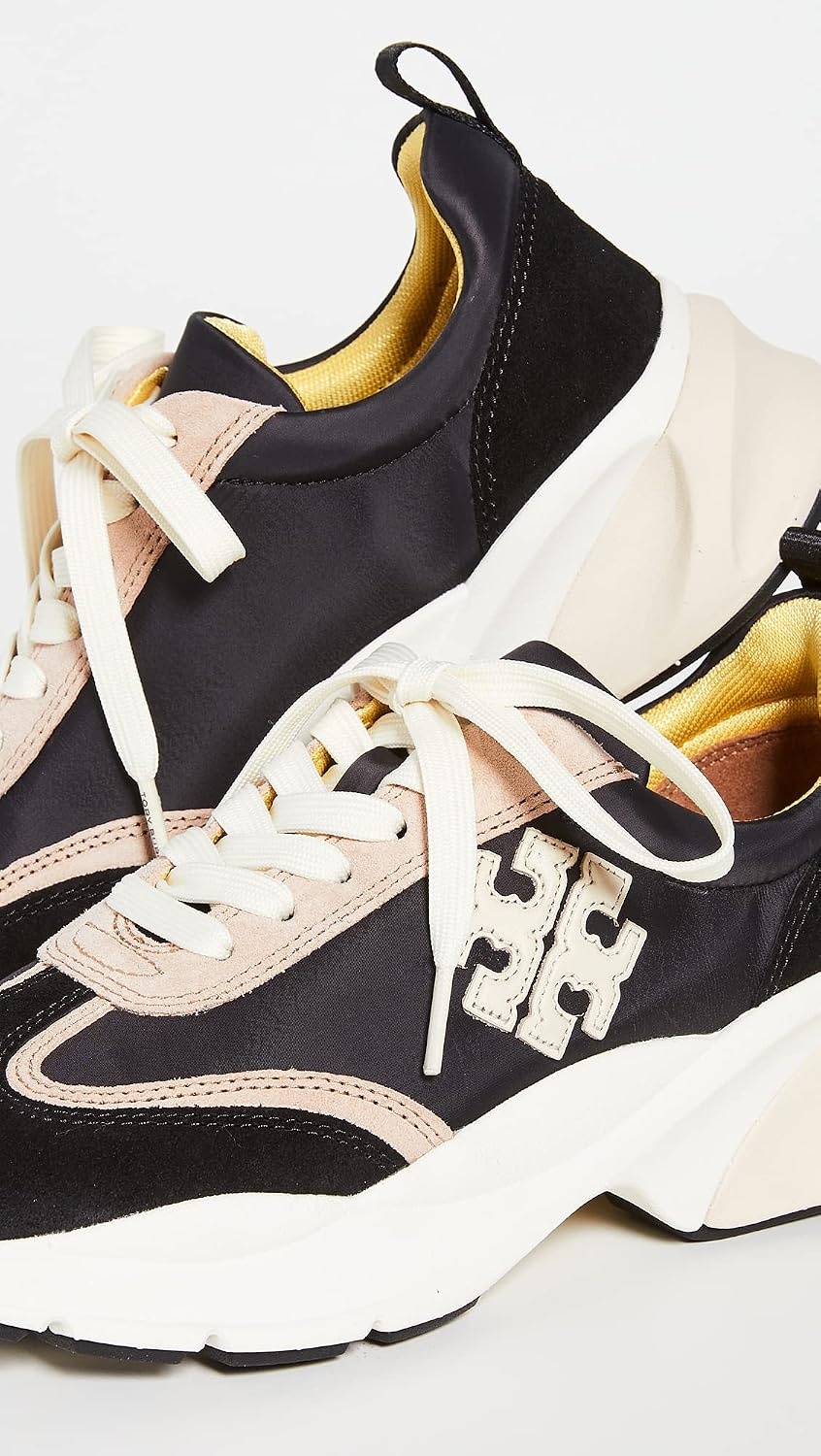 image:imageTory Burch Womens Good Luck TrainersBlackCreamBlack