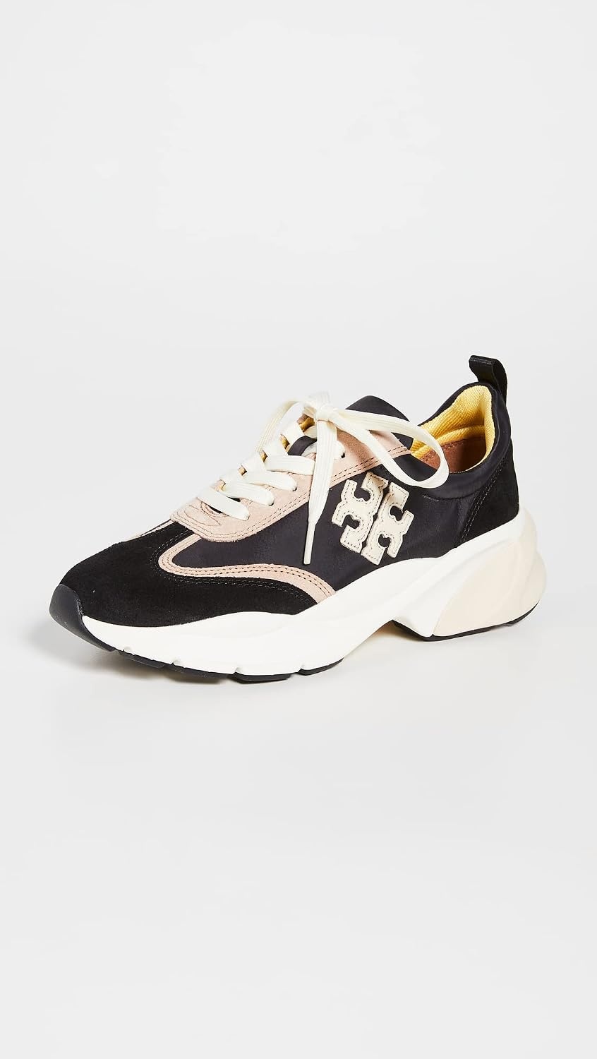 image:imageTory Burch Womens Good Luck TrainersBlackCreamBlack
