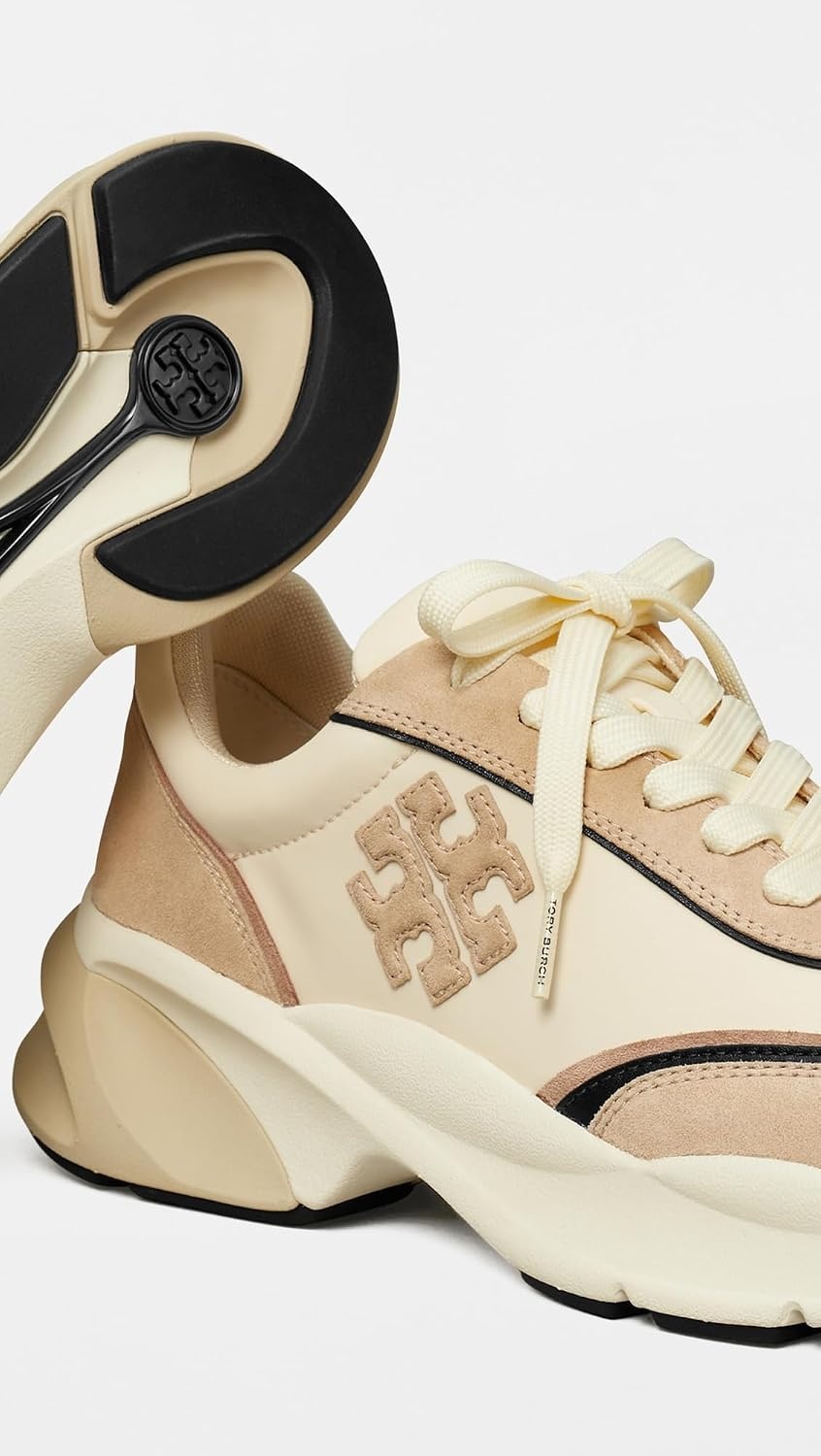 image:imageTory Burch Womens Good Luck TrainersFrench PearlLight Khaki