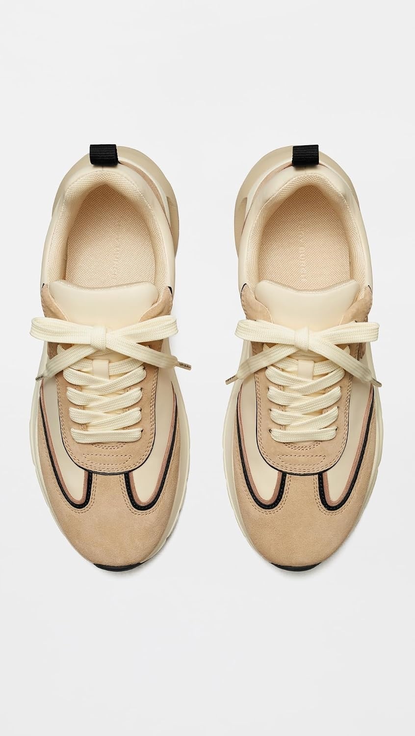 image:imageTory Burch Womens Good Luck TrainersFrench PearlLight Khaki