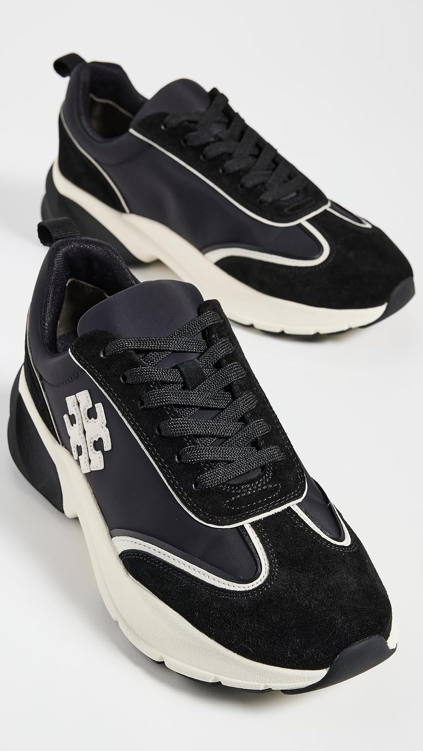 image:imageTory Burch Womens Good Luck TrainersPerfect BlackNew Ivory