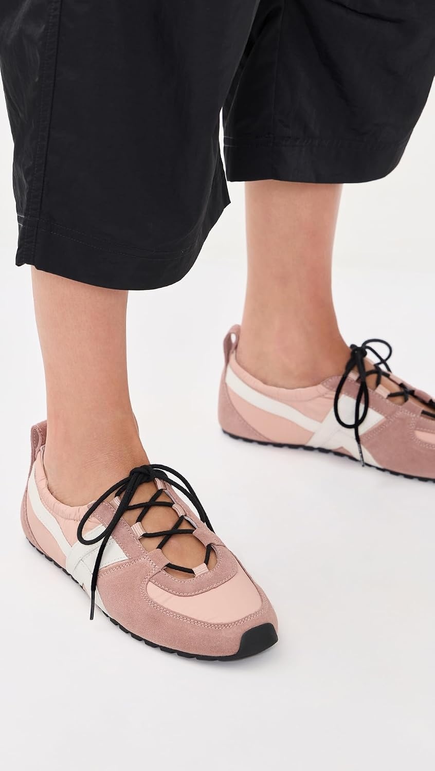 image:imageTory Burch Womens Hank Ballet SneakersRose SilkMalvaBlanc