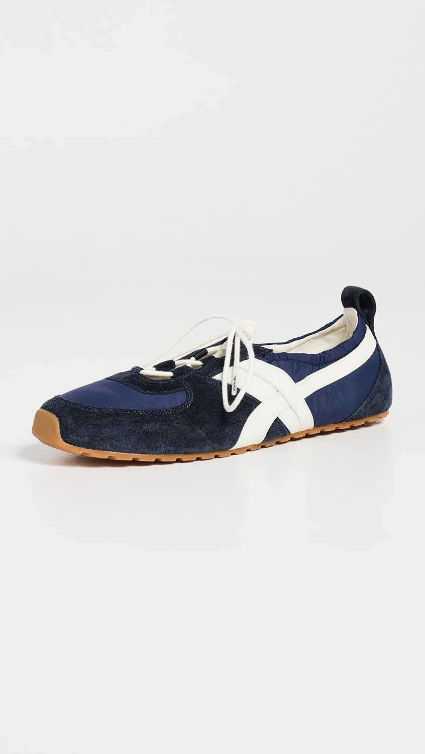 image:imageTory Burch Womens Hank Ballet SneakersTory NavyBlanc