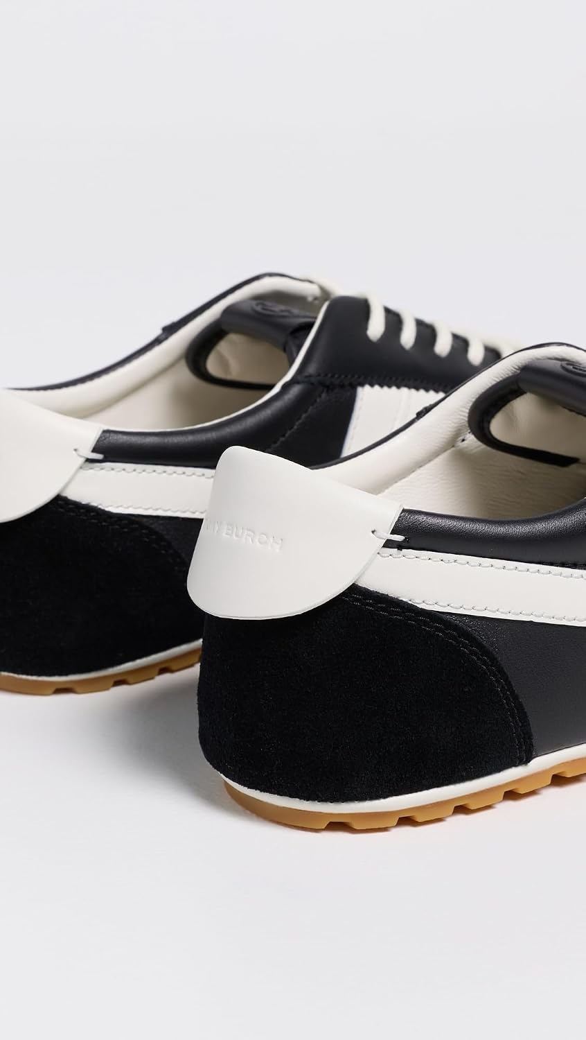image:imageTory Burch Womens Hank Field SneakersBlackCreamBlack