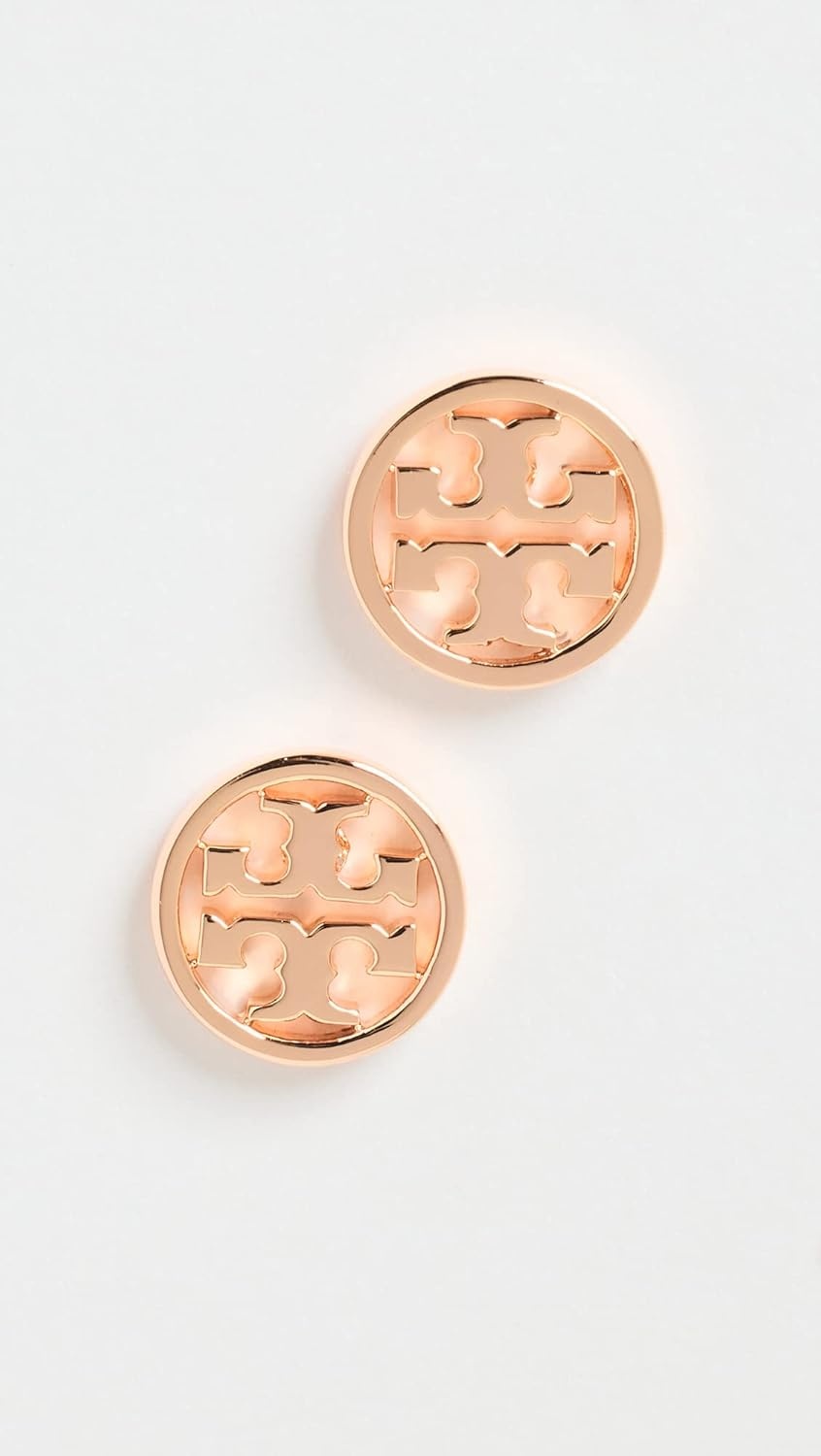 image:imageTory Burch Womens Icon Circle Stud EarringsRose Gold