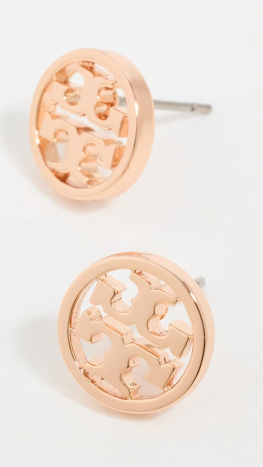 image:imageTory Burch Womens Icon Circle Stud EarringsRose Gold
