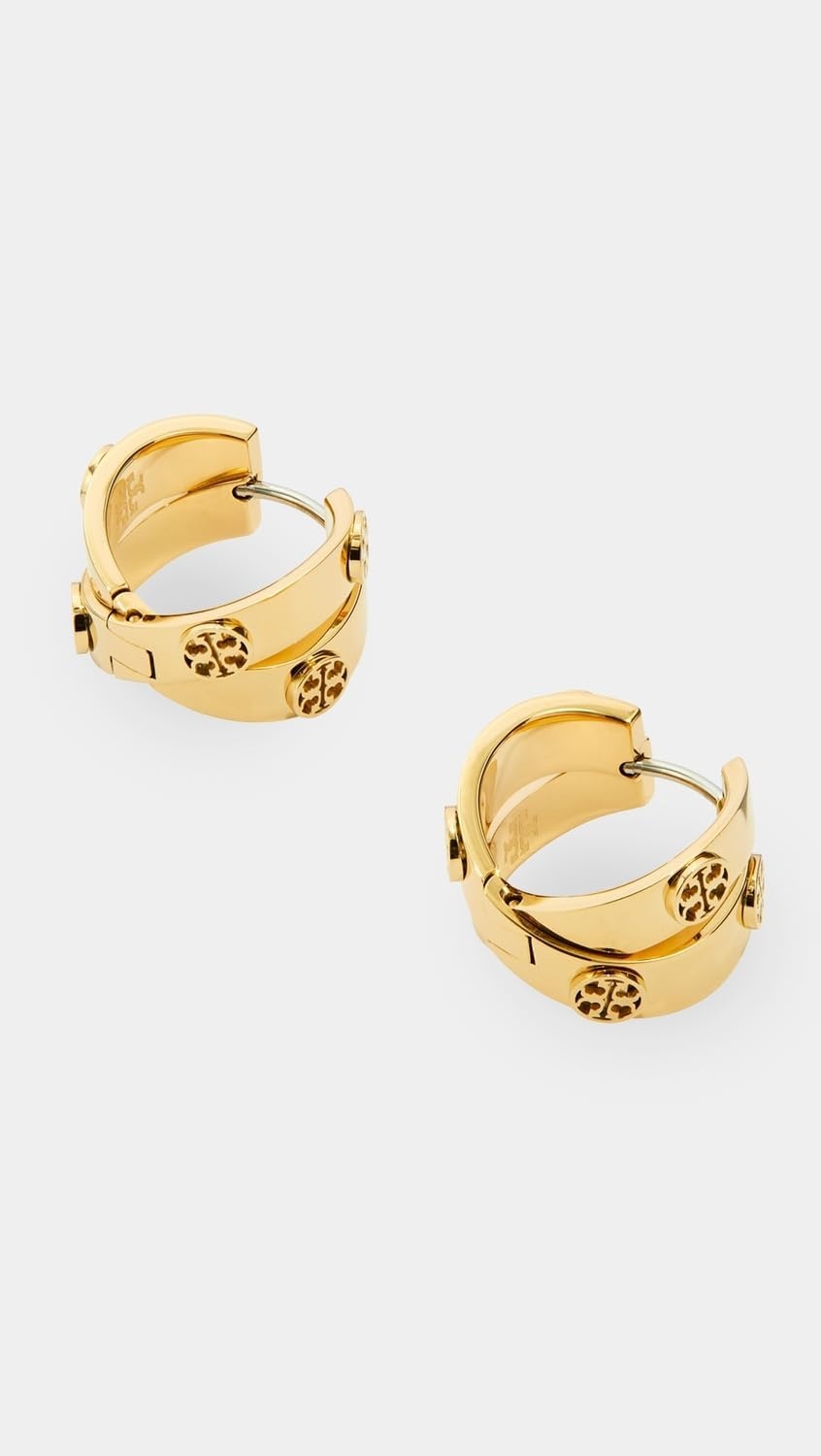 image:imageTory Burch Womens Icon Double Hoop EarringsTory Gold