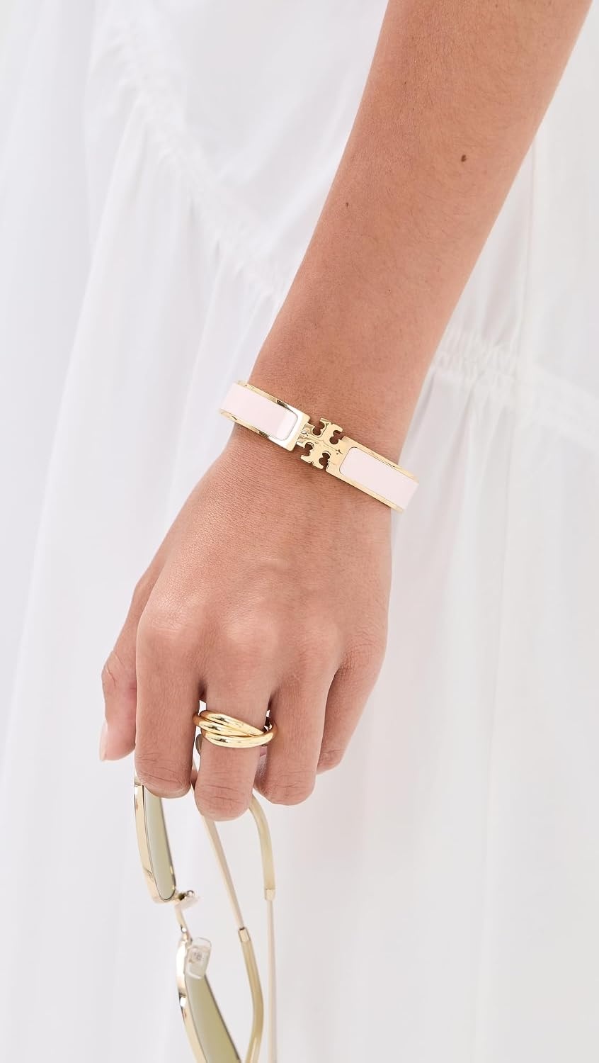 image:imageTory Burch Womens Icon Enamel BraceletTory GoldBallet Pink