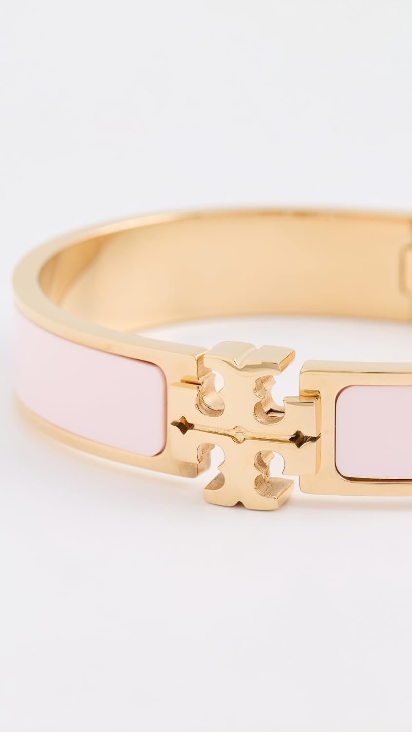image:imageTory Burch Womens Icon Enamel BraceletTory GoldBallet Pink