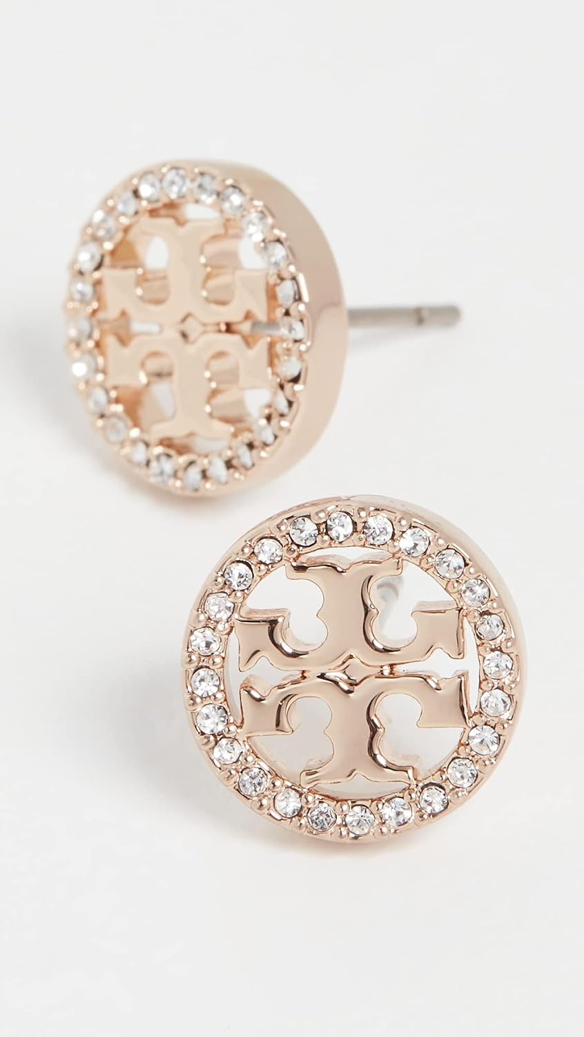 image:imageTory Burch Womens Icon Pav Circle Stud EarringsGold