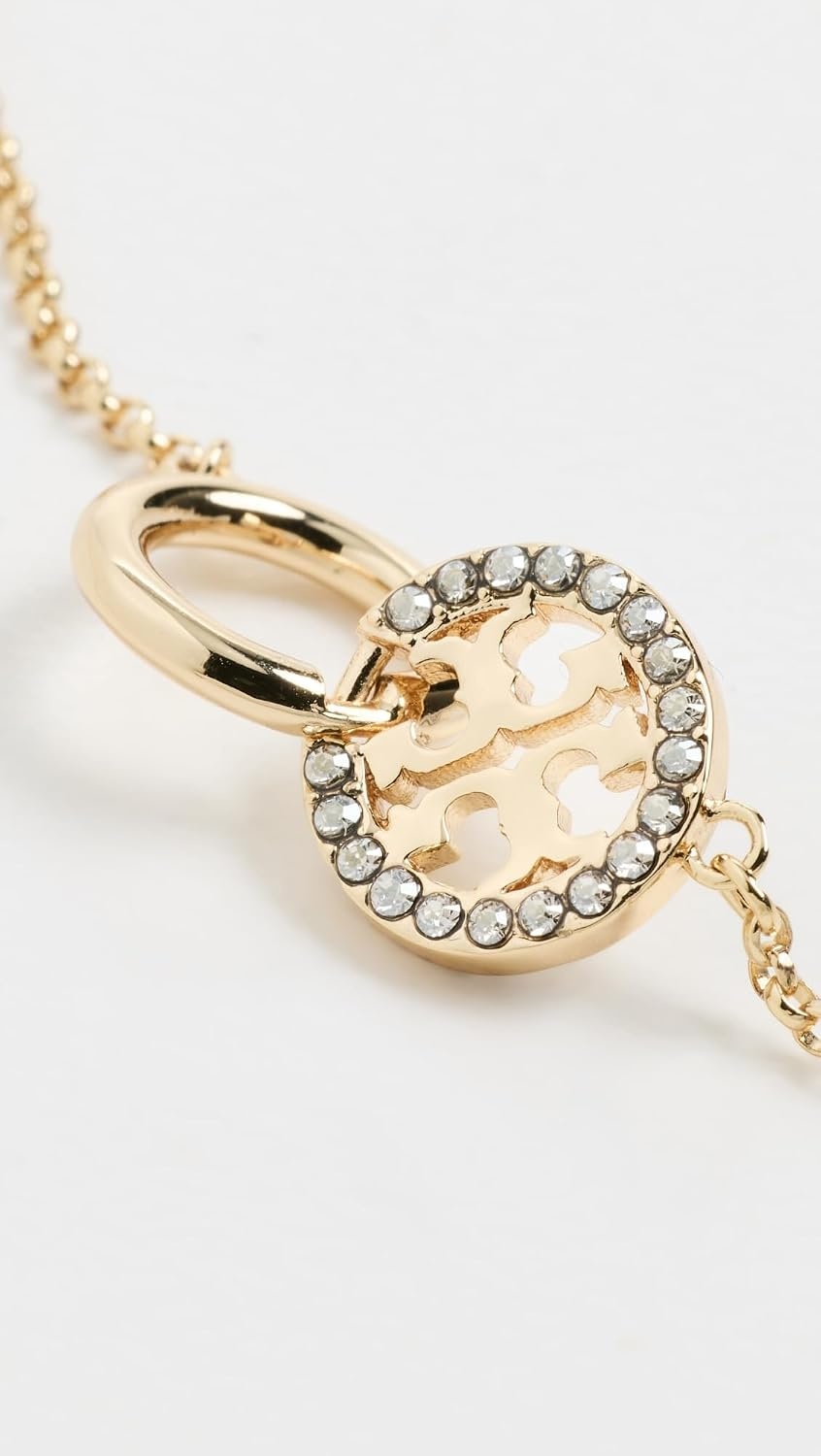 image:imageTory Burch Womens Icon Pav Interlocking Chain BraceletTory GoldCrystal