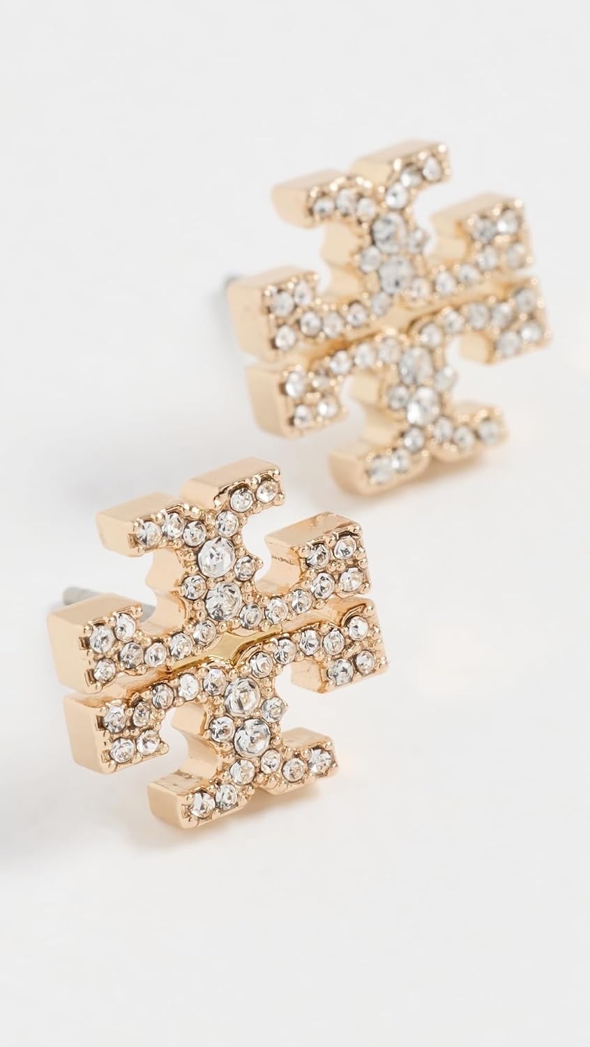 image:imageTory Burch Womens Icon Pav Stud EarringsTory Gold Crystal