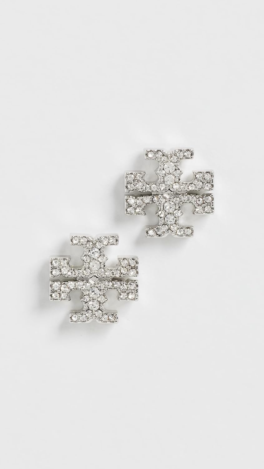 image:imageTory Burch Womens Icon Pav Stud EarringsTory Silver Crystal