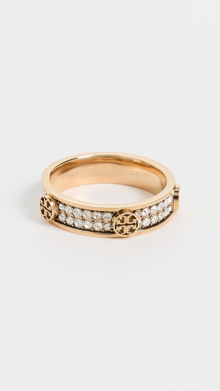 image:imageTory Burch Womens Icon Pave RingTory Gold Crystal