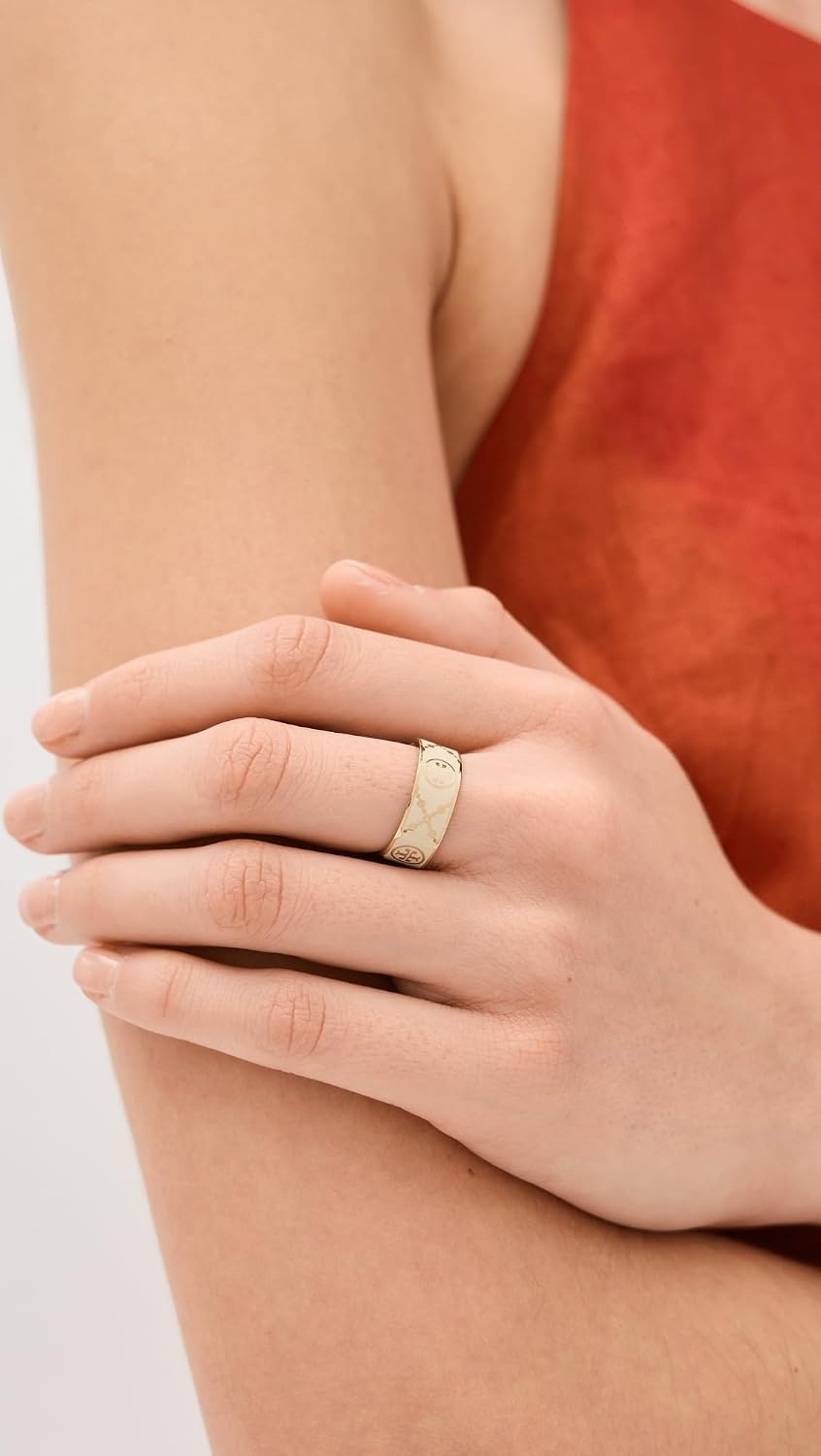 image:imageTory Burch Womens Icon T Monogram RingTory Gold New Ivory