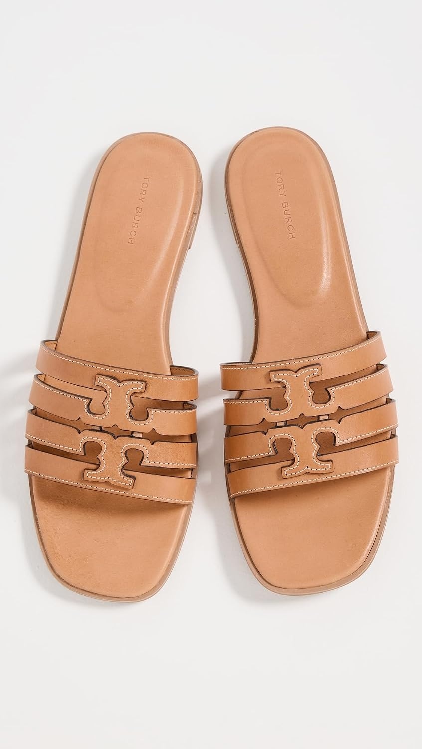 image:imageTory Burch Womens Ines Cage SlidesCamelloCamello