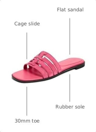 image:imageTory Burch Womens Ines Cage SlidesFuschia PinkFuschia Pink