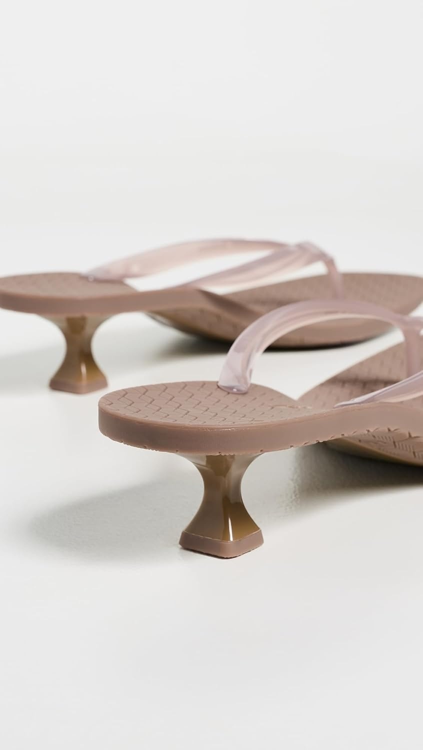 image:imageTory Burch Womens Jelly Heel Flip Flops 40mmAlmond Flour