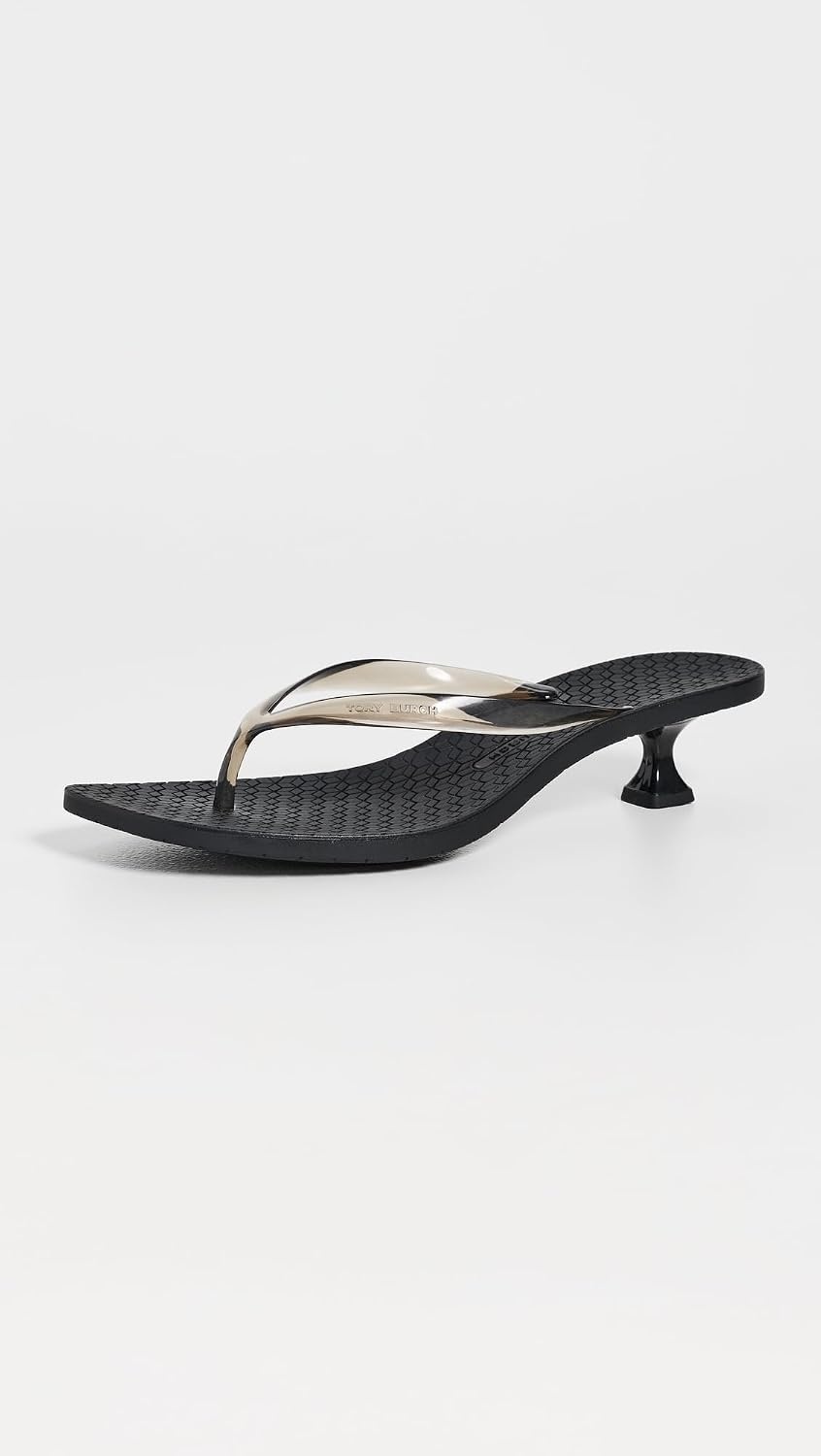 image:imageTory Burch Womens Jelly Heel Flip Flops 40mmBlackBlack
